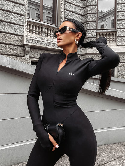 FIRST CHILL fitted jumpsuit black