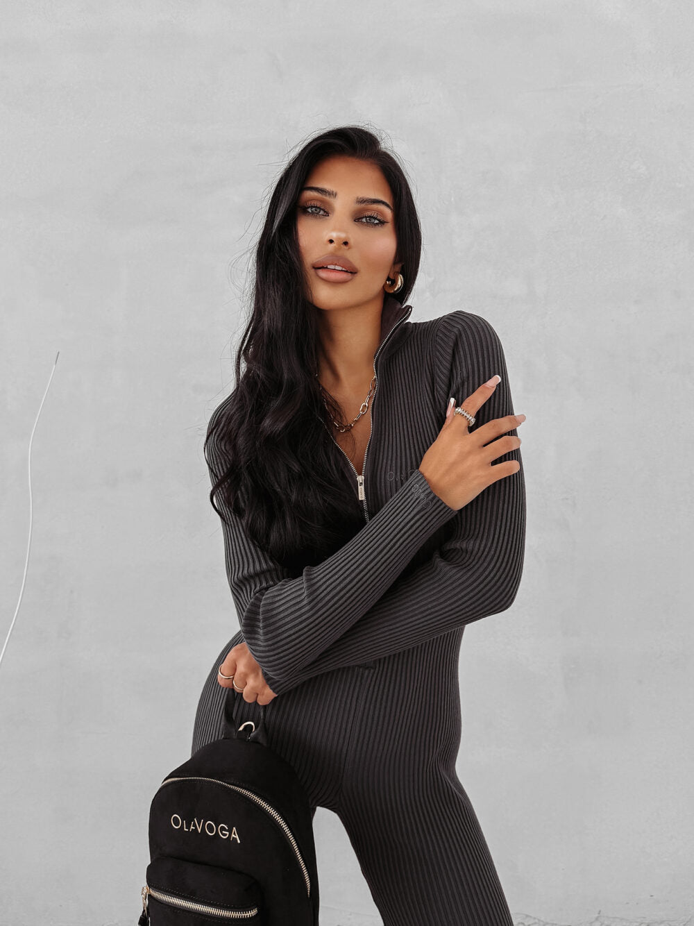 NEXTION tight-fitting jumpsuit, gray