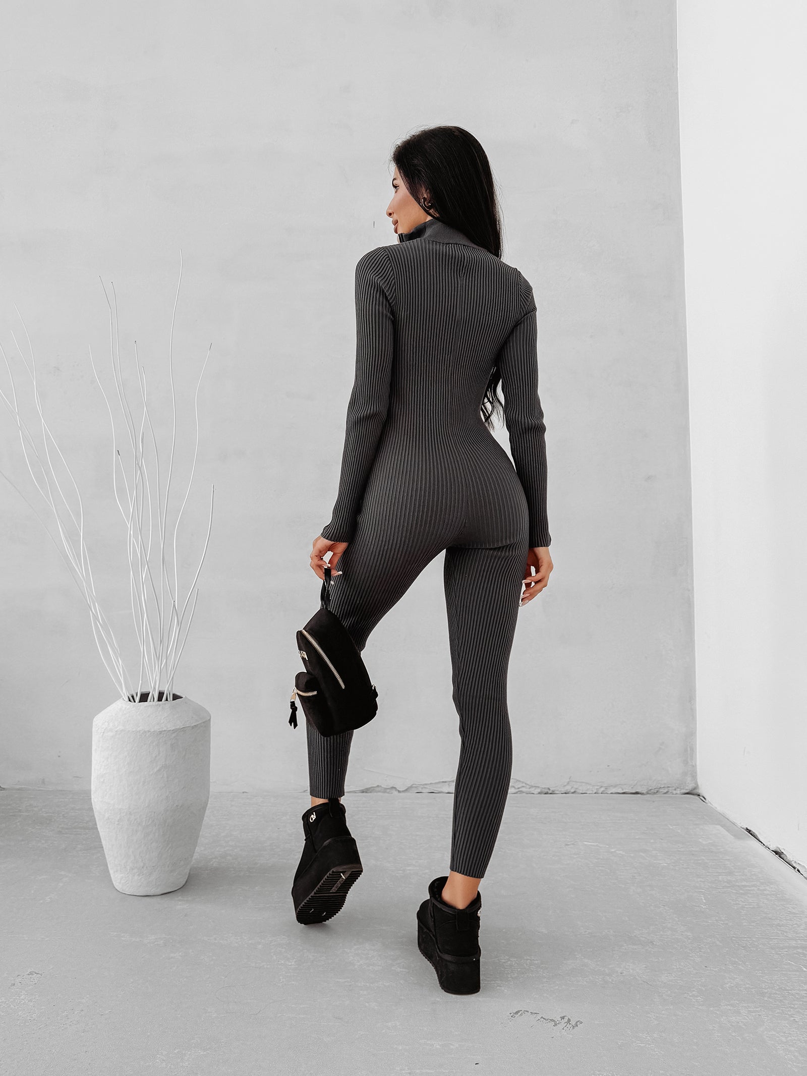 NEXTION tight-fitting jumpsuit, gray